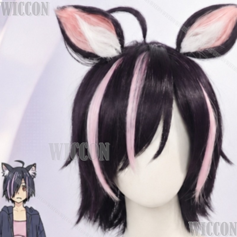 Cosplay Anime Black Hair - Kostium Kotka-Płonącego-Żwaczy, Hameko, Swobodny Aniołek, Czarne