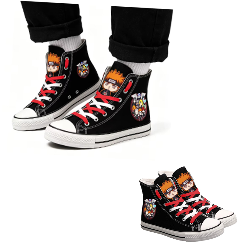 Anime Cosplay Girl Ideas - Buty płócienne Naruto Uzumaki, wysokie, męskie