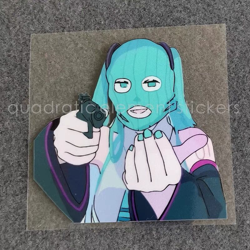 Cosplay Anime N - Naklejka na motocykl Miku, wodoodporna, na
