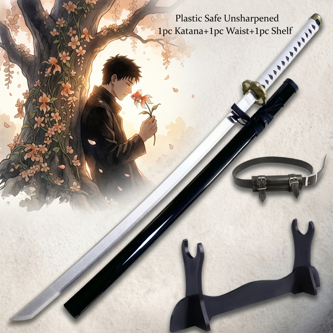 Anime Cosplay Real - 40-calowy miecz Kagurabachi Katana ze stojakiem,