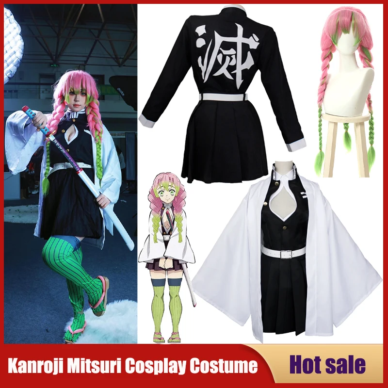 Kids Cosplay Anime - Anime Kanroji Mitsuri Strój Cosplay Kimetsu
