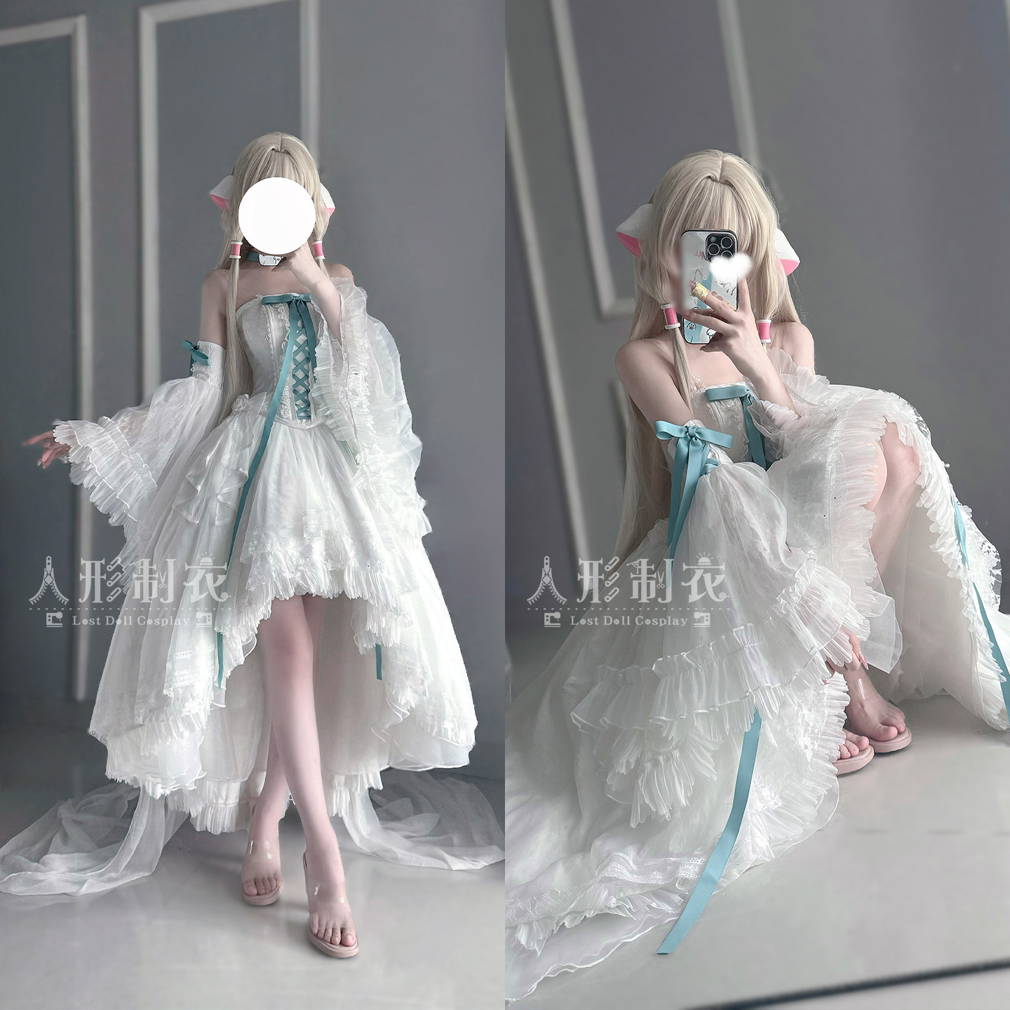 Anime Cosplay Dresses - Kostium Cosplay Chobits Chi, biała puszysta
