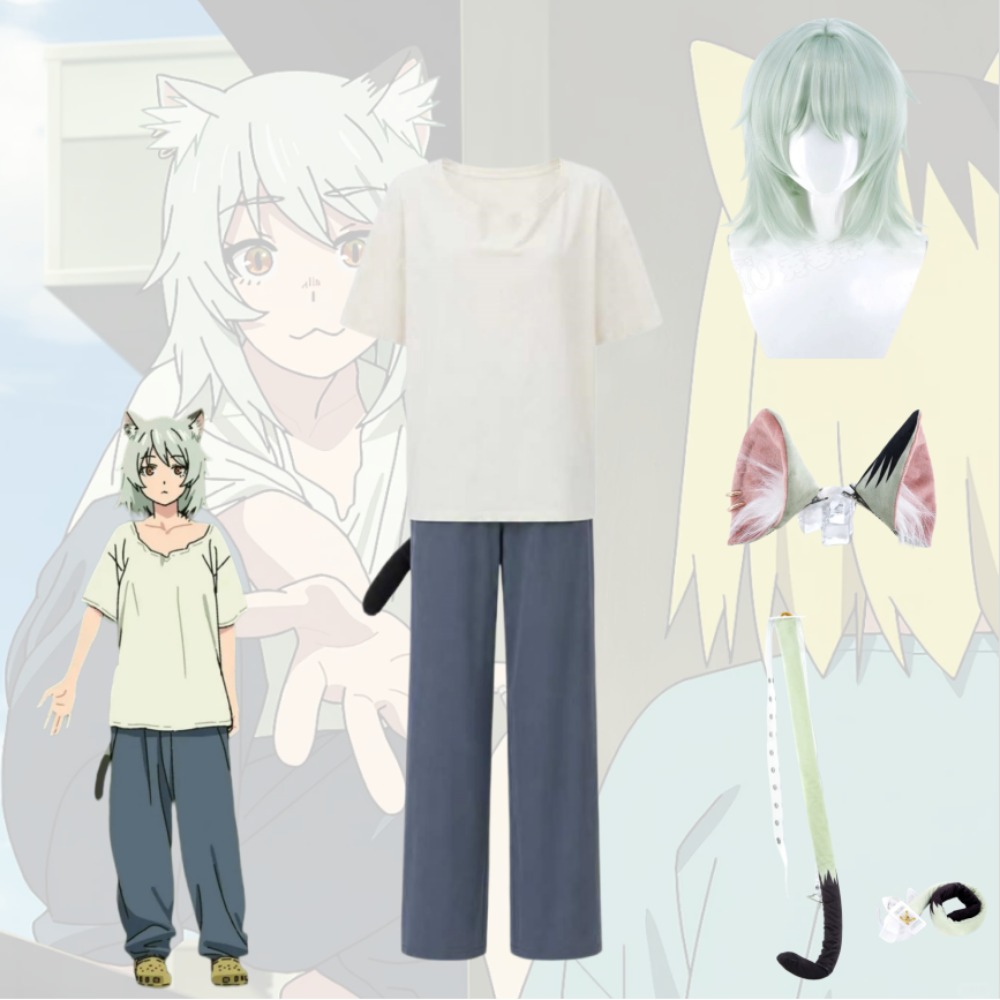 Anime Cosplay Japanese Girl - Yani Neko Chainsmoker Cat Nikuko Kostium