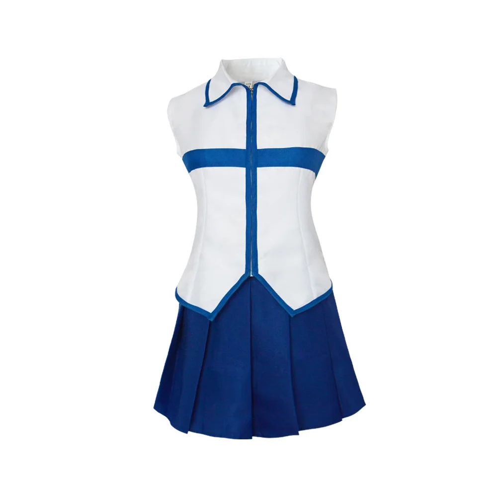 Anime Cosplay Expo 2025 - Fairy Tail Niebiesko-Biały Top Bez Rękawów
