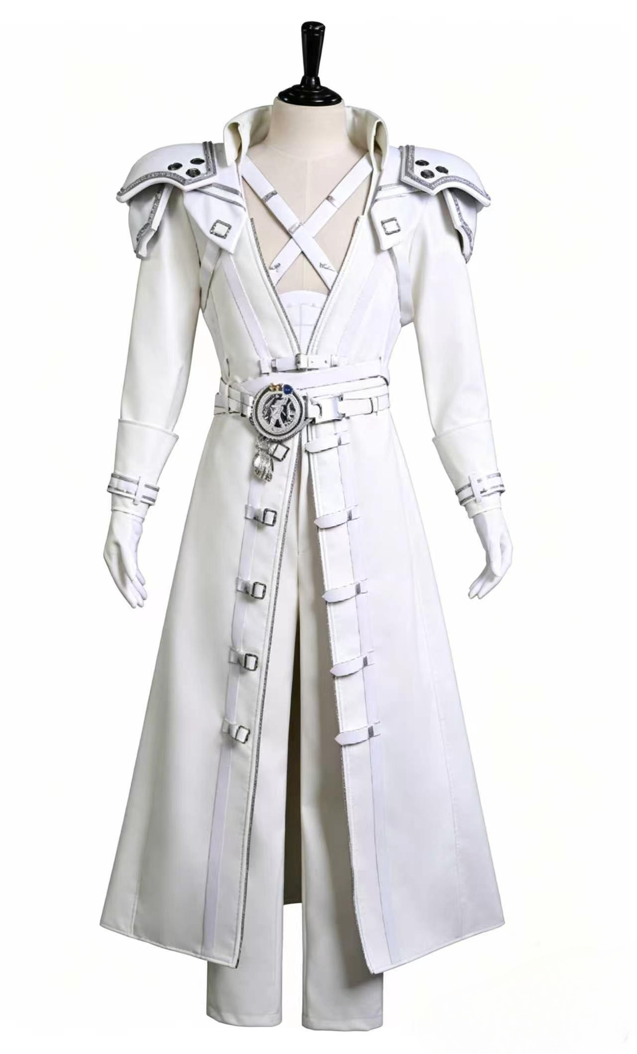 Anime Cosplay Male - Sephiroth Pure Angle Fantasy Białe Naramienniki