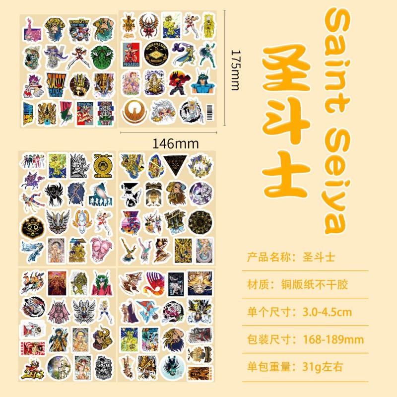 101 szt. Naklejki Anime Saint  – Anime Cosplay Diy recenzja i cena