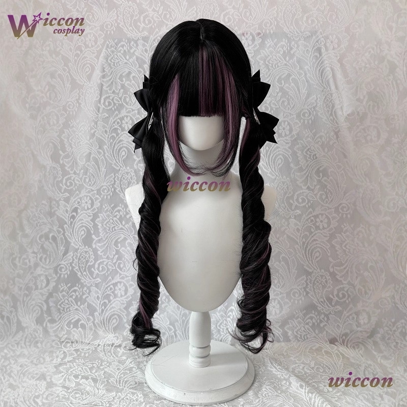 Komiks ‌ Czarna peruka z różow – Cosplay Anime Black Hair recenzja i cena